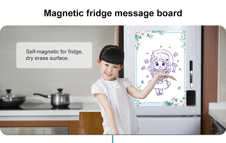 A3 магнит на холодильник магнитная доска наклейки съемные стирания для рисования и письма холодильник доска сообщений магниты, чтобы сделать список заметок