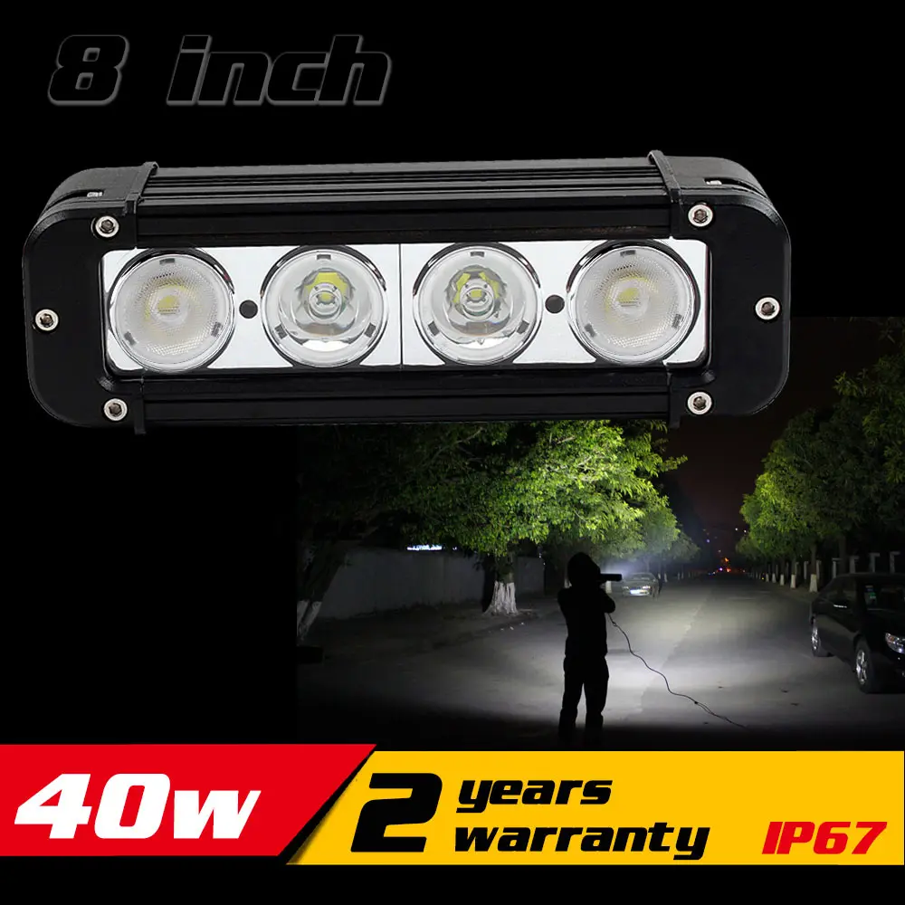 8inch 40W LED Work Light Bar for Tractor ATV Motorcycle LED Bar Offroad 4X4 Fog light External LED Work Light Seckill 36w