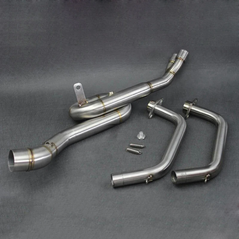 For Yamaha R3 YZF-R3 R25 2014 2015 2016 Motorcycle Exhaust Muffler Mid Pipe Full system Stainless Steel  100% Brand New (4)