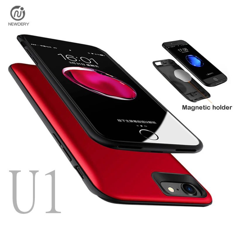 imágenes para NEWDERY RU/EE.UU. Nave U1 TPU Paquete Power bank batería de Reserva Externa Cubierta Del Caso Del cargador Para el iphone 6 6 S 7 Plus con Magnética imágenes para NEWDERY RU/EE.UU. Nave U1 TPU Paquete Power bank batería de Reserva Externa Cubierta Del Caso Del cargador Para el iphone 6 6 S 7 Plus con Magnética