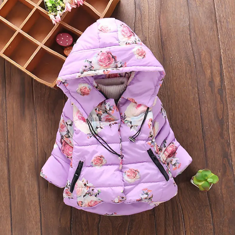 Lovely Cute Cotton Hooded Jackets Newborns Baby Girl Coats Warm Winter