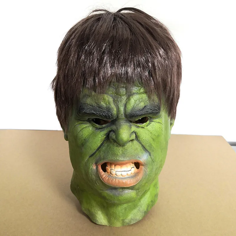

Avengers Hulk Adult Latex Mask wig Cosplay Costumes Masks Full Face Helmet Halloween