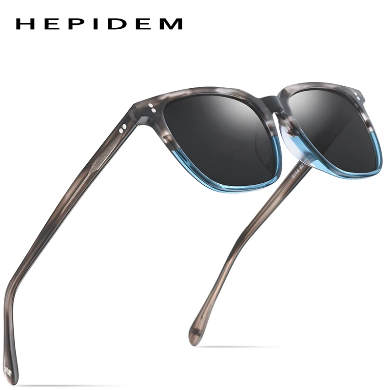 Ацетатные поляризованные солнцезащитные очки для мужчин, новинка, высокое качество, винтажные Квадратные Солнцезащитные очки для женщин, мужские корейские Солнцезащитные очки 9114