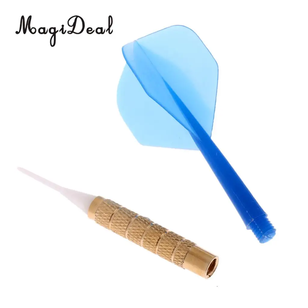 MagiDeal 14 Grams Plastic Metal Barrels Safety Soft Tip Dart for Electronic Dartboard Soft Dartboard White Red Black Blue