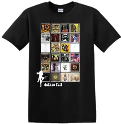 JETHRO TULL альбомы с коротким рукавом Экипаж шеи различных цветов футболки 100% хлопок-мастер Семья Топ Футболка
