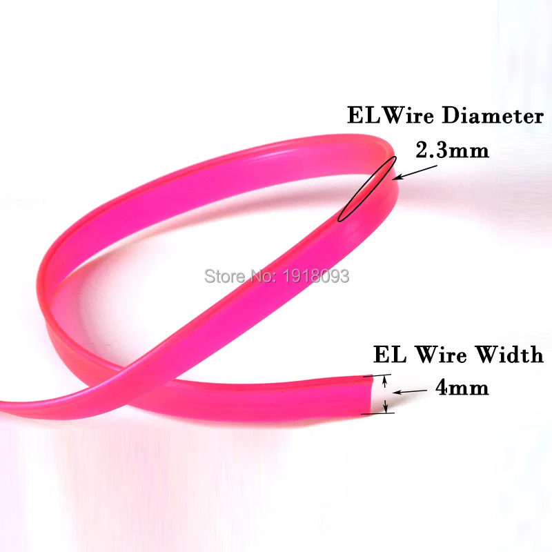 Светодиодная лента EL Wire Tube Веревка гибкий неоновый свет 2.3mm-Юбка 1-25 м 10 видов цветов Выберите автомобиль внутри украшения