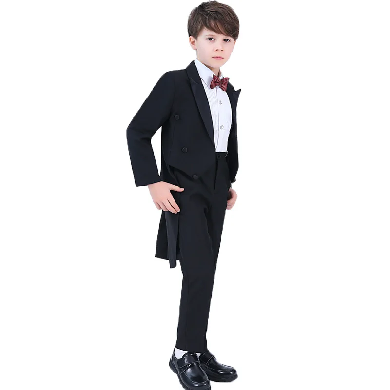Мальчиков торжественное платье смокинг фортепиано костюм enfant костюм официанта; костюм для свадебных торжеств Свадебная вечеринка Костюмы