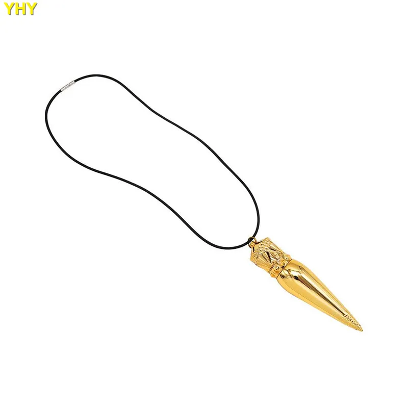 Fashion Gold Smoke Pipes with Rope Metal Dry Tabacco Vaporizer Cute Hand Pipes Oil Burner Easy to Take Gift Present  06