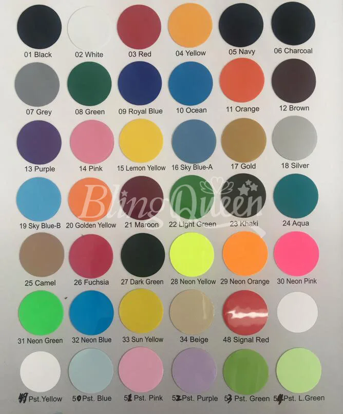 PU Vinyl Film Color Chart