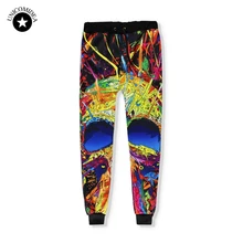 Казуальные штаны для бега с принтом черепа мужские повседневные спортивные штаны брюки в стиле хип-хоп Уличная одежда штаны для бега для мужчин/женщин 3d одежда