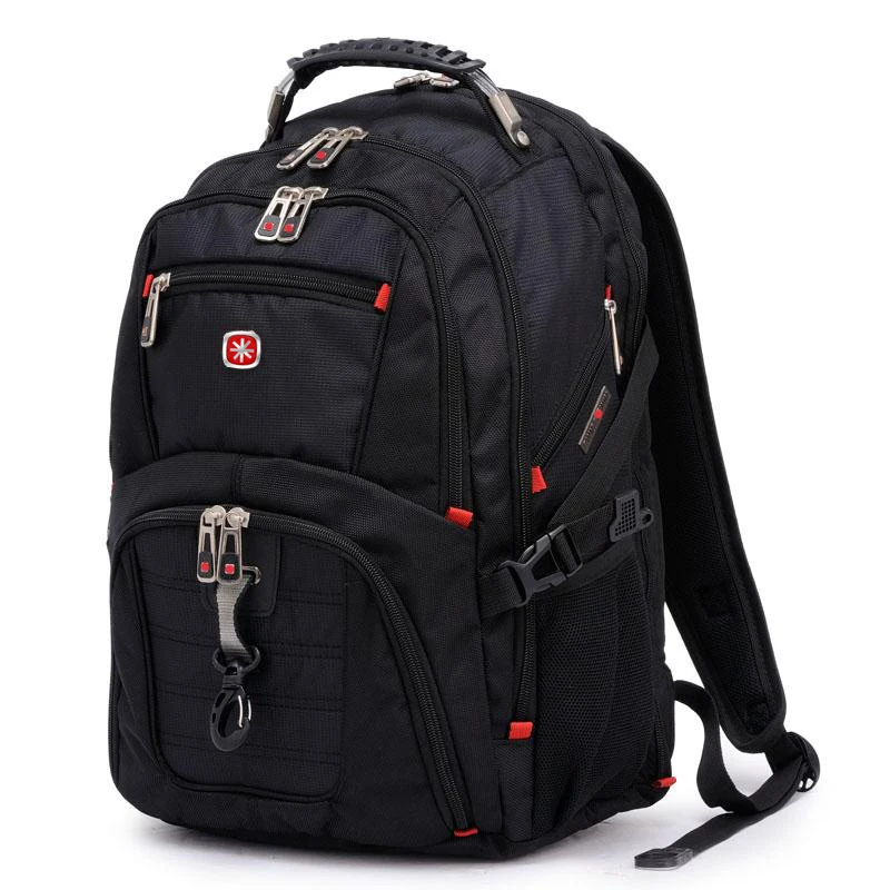 Swiss Men School Backpack 15.6 Laptop Rucksack Bag Travel Notebook Hiking Women 