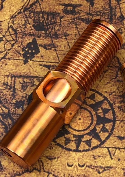 

TH handmade kerosene purple Copper Vintage semi-automatic antique lighters Large screw