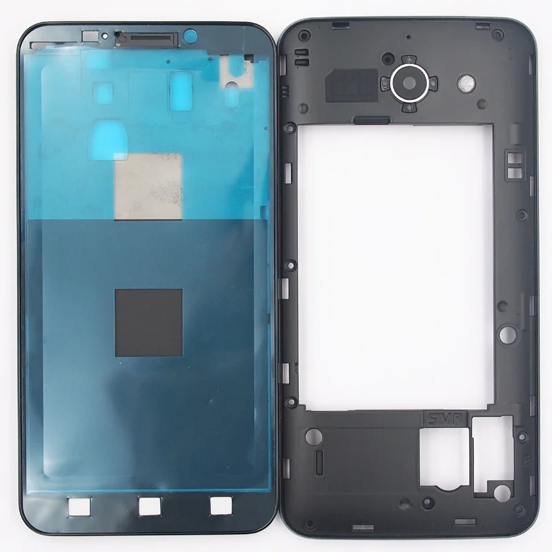 Черный Baansam держатель ЖКД Передняя средняя рамка для zte S2 S291 Корпус чехол с Мощность кнопки регулировки громкости Камера объектив - Цвет: Черный