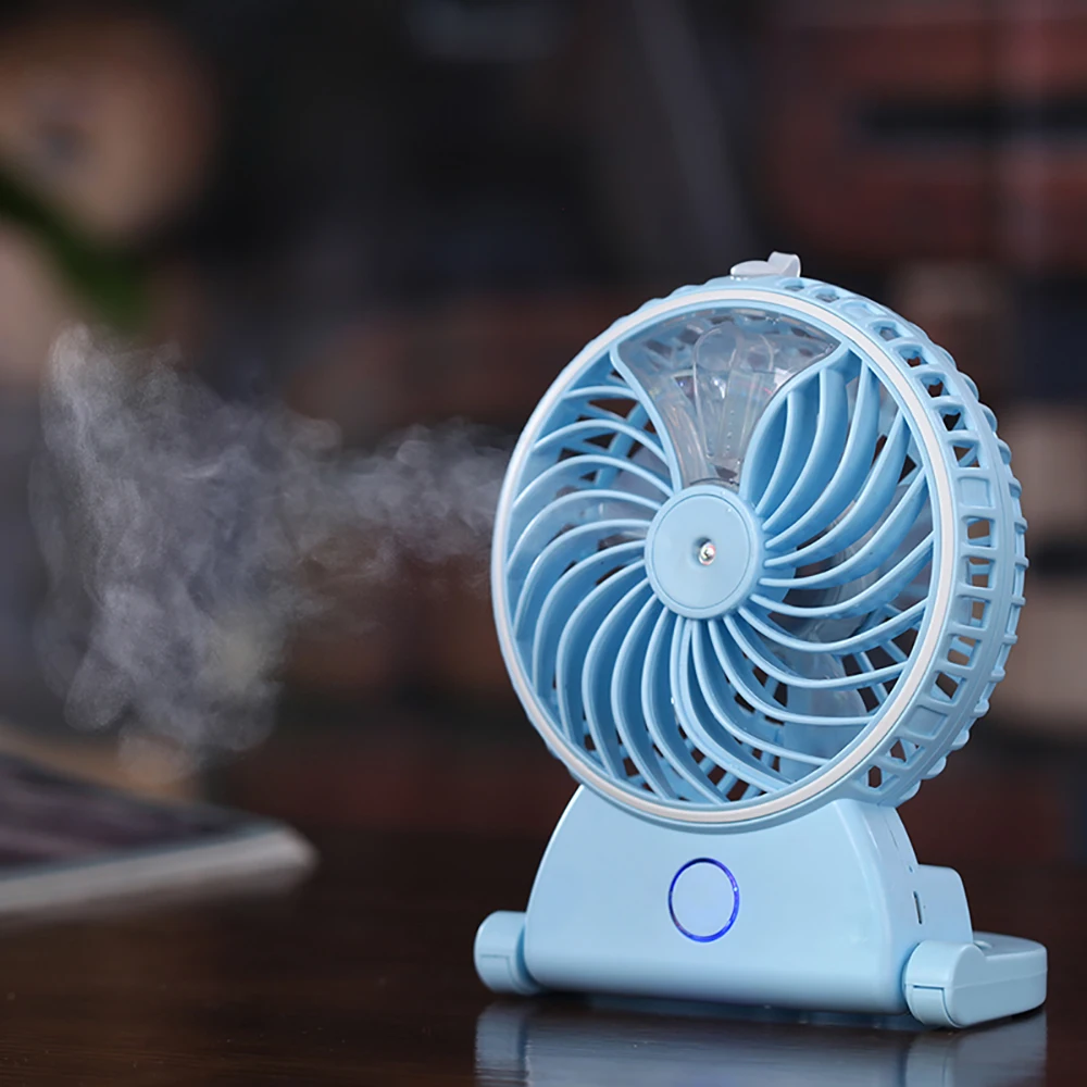 

Mini USB Portable Handheld Humidifier Fan Rechargeable Water Mist Fans Air Conditioner Diffuser Ventilador Del Humidificador