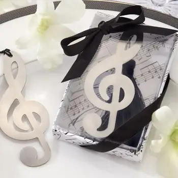 

WIILII 20 Pcs Silver Music Note Bookmark For Guests Baby Shower Souvenir Bridesmaid Wedding Birthday Christening Gifts Bookmarks