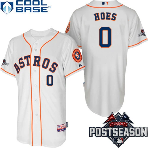 Houston Astros #0 L.J. Hoes Jersey Men's Stitched Logo High Quality  Baseball Jersey 2015 Postseason Path S to 5XL