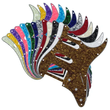 

FLEOR 13pcs Pearl Color Standard SSH Guitar Pickguard Scratch Plate 4Ply For 11 Hole FD Strat Guitar