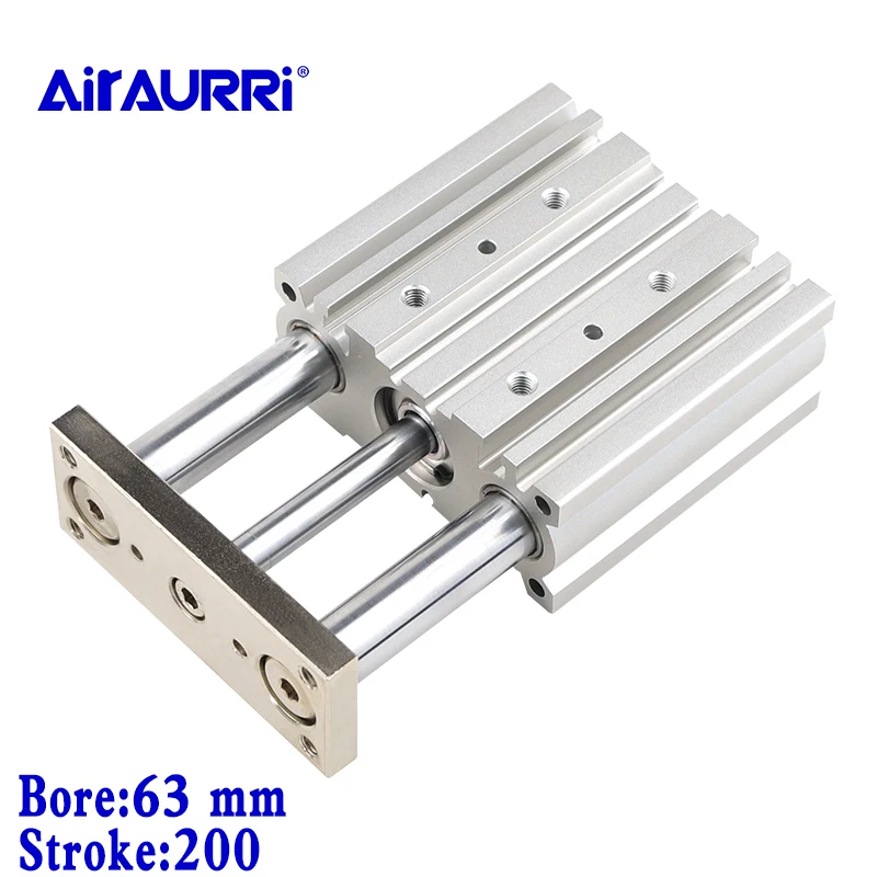 

MGPM MGPL Bore 63mm stroke 200mm compact Guide Cylinder Slide bearing and ball bushing MGP Guide rod thin type