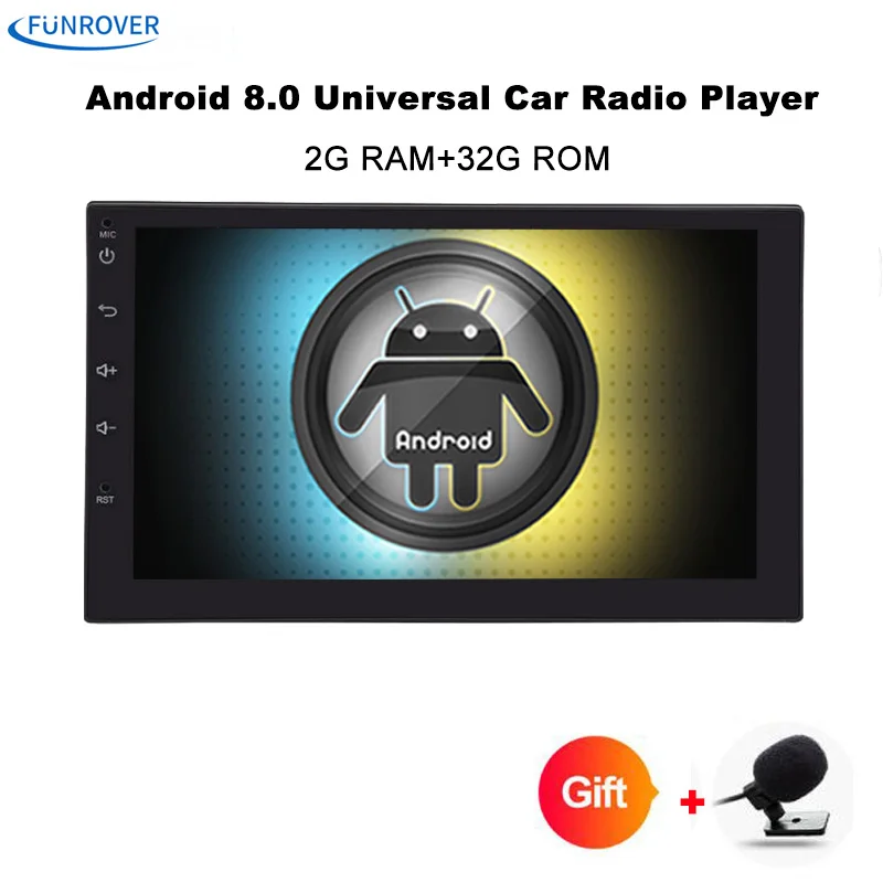 Funrover 7 2 Din Android 8 0 font b Car b font font b Radio b