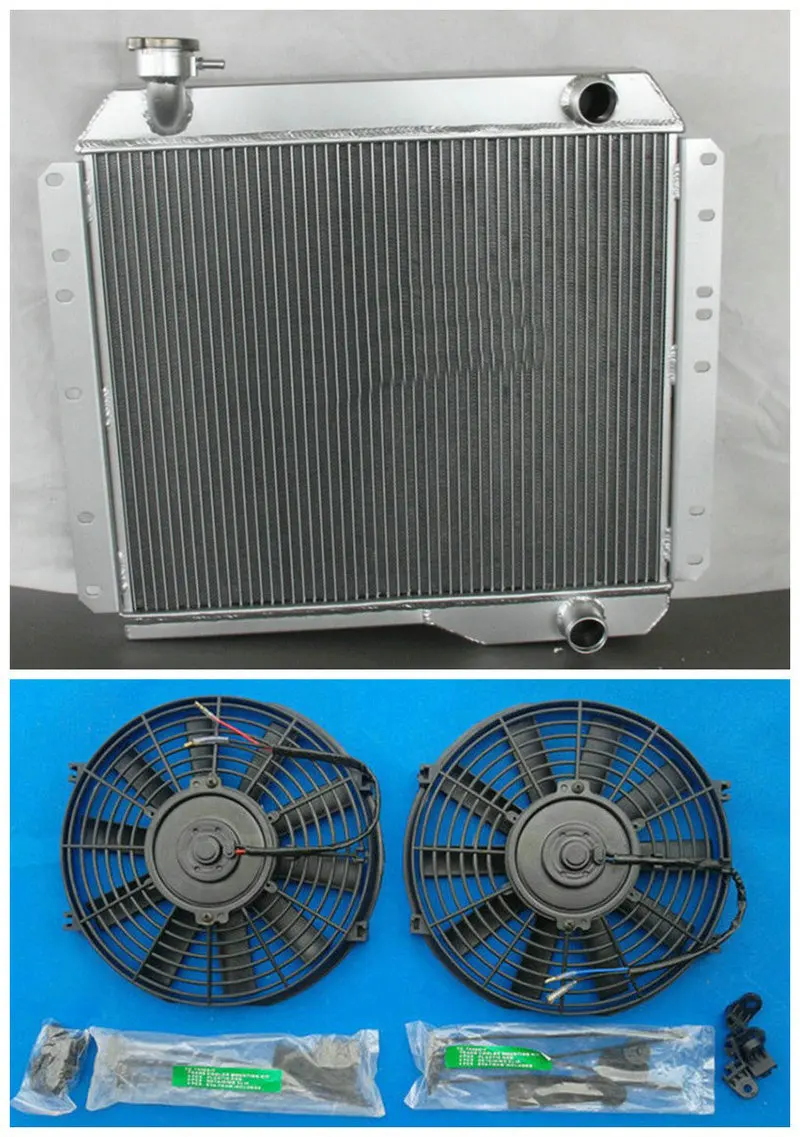 2Row Aluminium Radiator 12 Fan For 1979-1983 Toyota Corolla 1.6L 1.8L