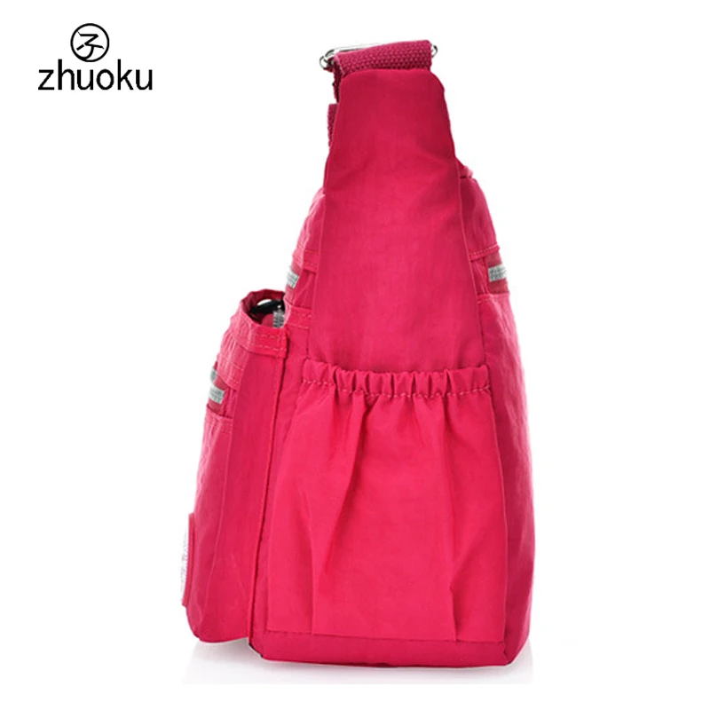 حار!! 2018 المرأة حقيبة ساع نوعية جيدة النايلون Crossbody النساء حقيبة السفر للماء حقائب كتف 11 اللون sac ZK735