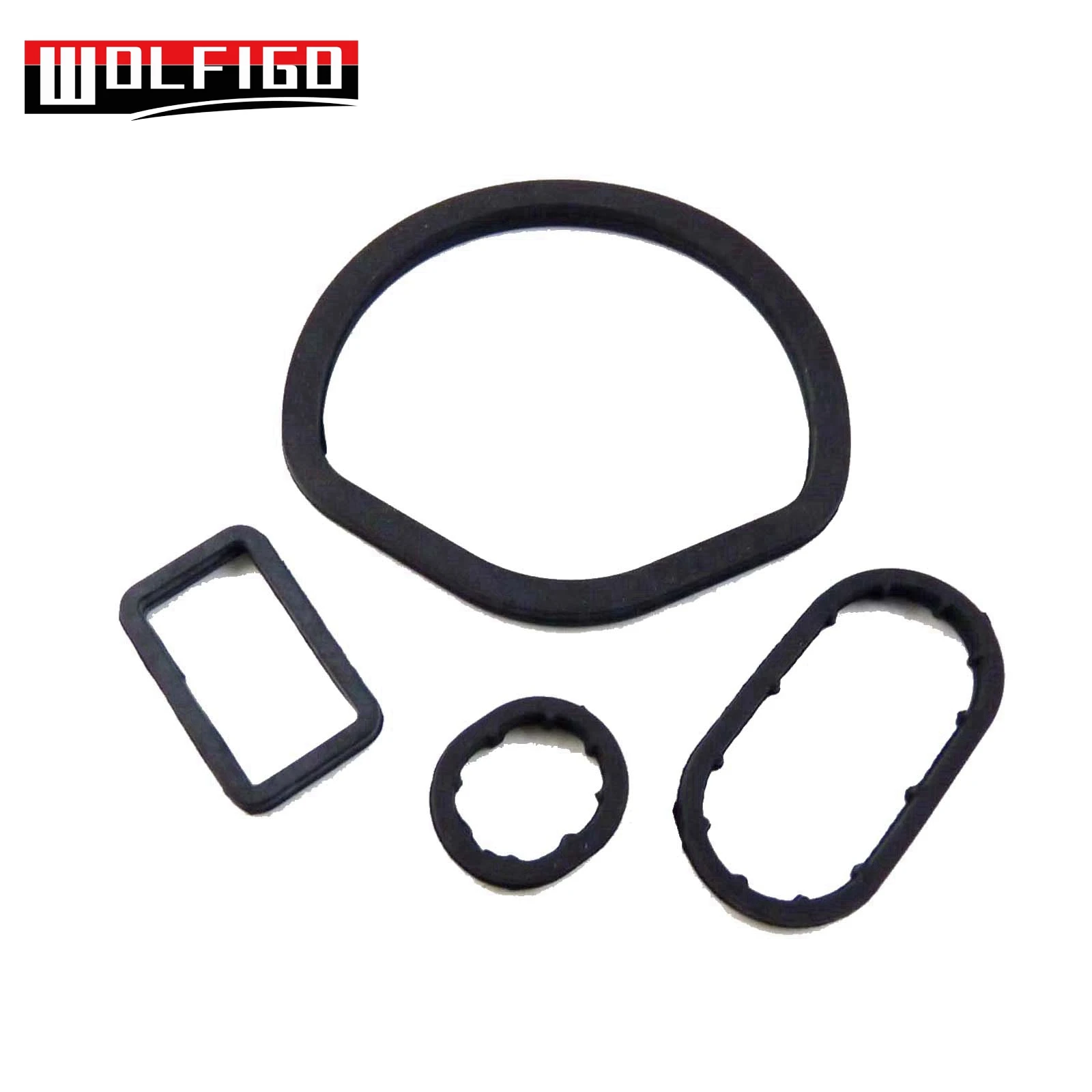 Wolfigo New Oil Filter Housing Seals Kit 4pcs For Mercedesbenz