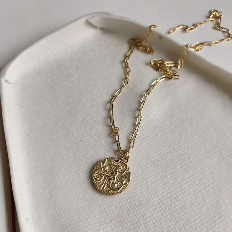 Silvology 925 пробы Серебряное ожерелье с русалкой Золотое круглое креативное элегантное женское ожерелье с кулоном модное ювелирное изделие