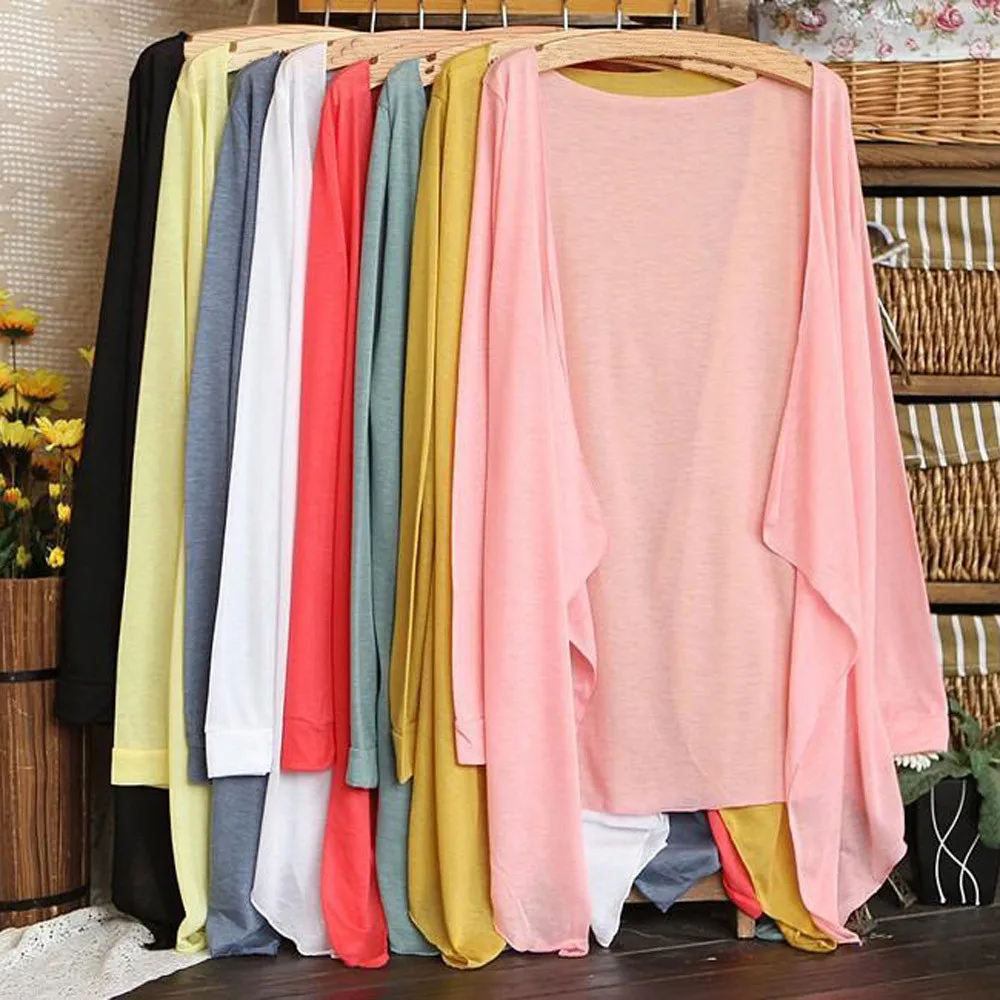 

KANCOOLD 2018 NEW Autumn Fashion Coat Summer Long Thin Cardigan Modal Sun Protection Clothing Tops Outerwear PJ0809