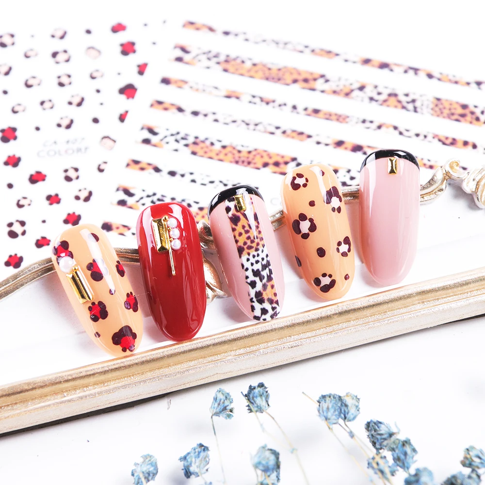 2019 Fashion Leopard pattern Nail Art Decals5