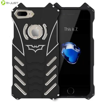 

R-JUST BATMAN Series Luxury Doom Heavy Duty Armor Metal Aluminum Mobile Phone Cases For apple iPhone 7 5 5S SE 5C 6 6S PLUS Bags