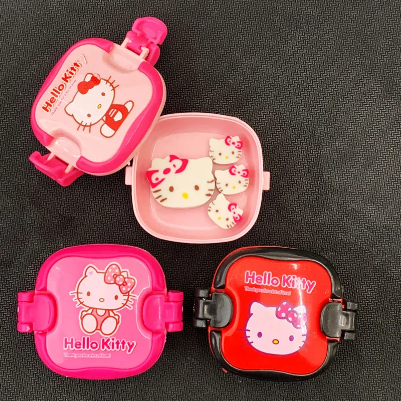 

4pcs / Box Hello Kitty Lunch Box Rubber Eraser School Office Supply Drawing Writing Correction Stationery Student Gift