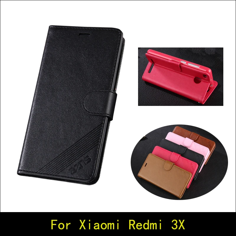 

For Xiaomi Redmi 3X Case Hight Quality Flip PU Leather Stand Case For Xiaomi Redmi 3X Card Hold Phone Cover Bags