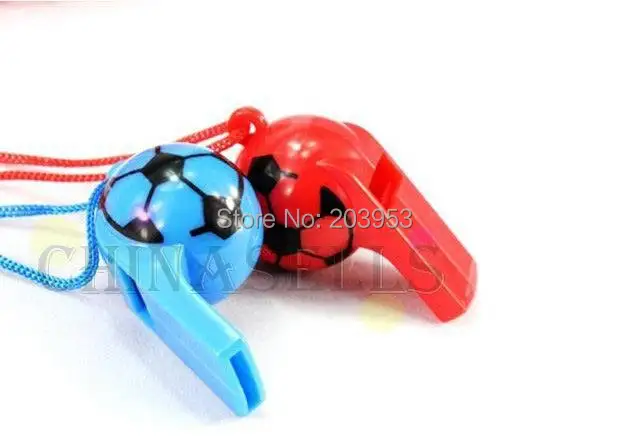 2PCS colorful soccer ball funny face kid fans whistle cheerleading children whistles