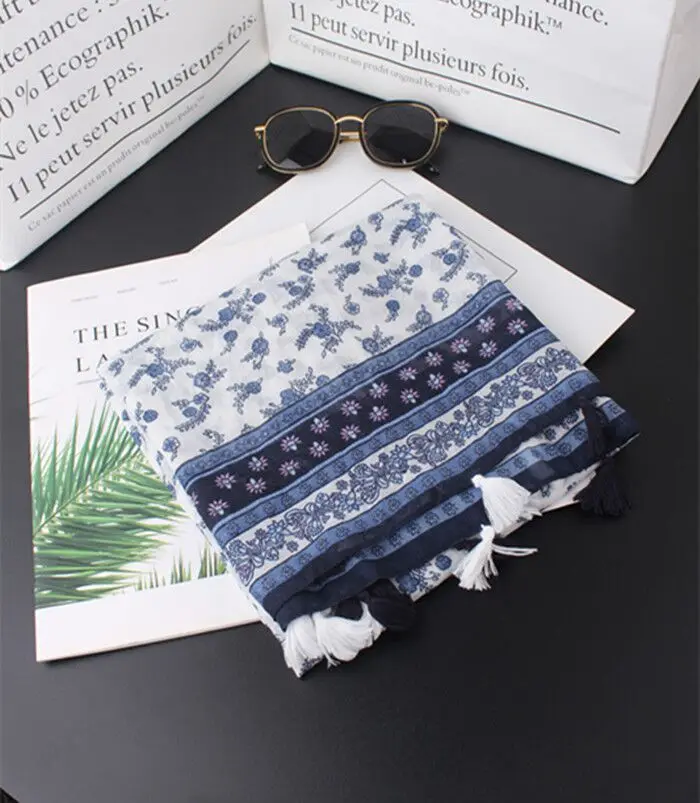 Foulard femme зимний шарф женский осенне-весенний элегантный в китайском стиле энтическое длинное старинное набивное головной шарф накидка шаль