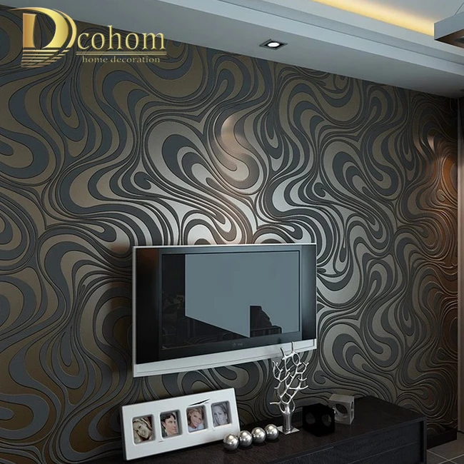 

High quality 0.7m*8.4m Modern Luxury Abstract Geometry For 3d wallpapers mural papel de parede roll wall paper 5 color R136