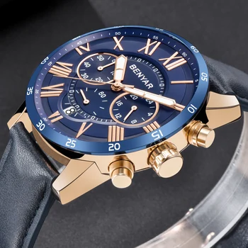 

Reloj Hombre BENYAR Fashion Chronograph Sport Mens Watches Top Brand Luxury Quartz Watch 2018 New Clock relogio Masculino