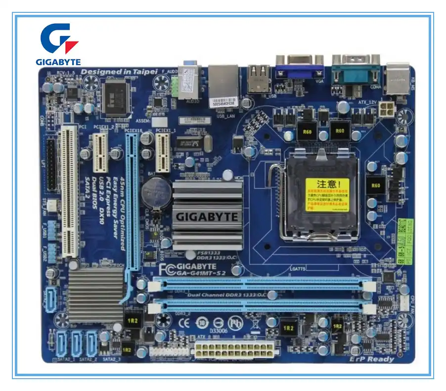 Настольная Материнская плата GIGABYTE GA-G41MT-S2 G41 Socket LGA 775 для intel Core 2 DDR3 8G Micro ATX оригинальная G41MT-S2 материнская плата - изображение