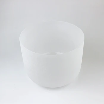 

10 inch singing bowl heart chakra-frosted quartz crystal singing bowl