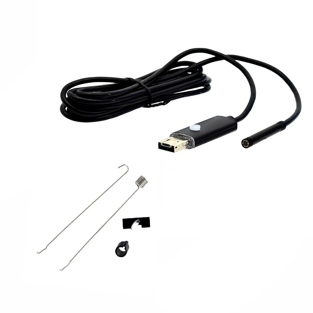 Android 2в1 USB эндоскоп 5 мм объектив камера осмотр мини Сантехнический трос ПК