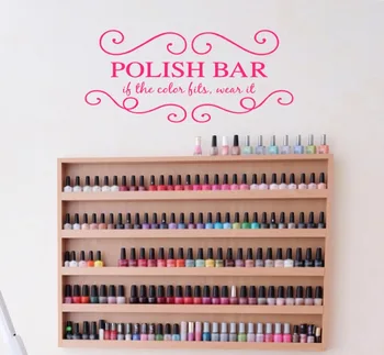 

Nails Salon Wall Decal Girls Beauty Salon Wall Stickers For Polish Bar Hands Spa Interior Adhesive Home Decor Art Mural SYY886