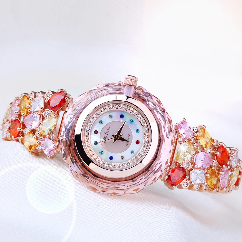 Nouvelle Melissa dame montre pour femme japon Quartz haut à la mode robe Bracelet strass coquille l