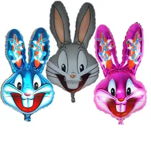 Lovely Rabbit Head Aluminium Foil Balloons Cartoon Animal Ballons Children Classic Toys Balloon Party Decorations Supplies Lovely Rabbit Head Aluminium Foil Balloons Cartoon Animal Ballons Children Classic Toys Balloon Party Decorations Supplies
