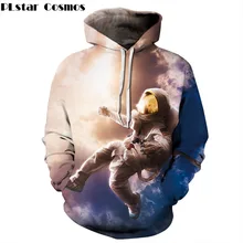 PLstar Cosmos 3d Sweatshirt Print Astronauts On The Moon Thin Hooded Hoodies Hoody Men/Women Fashion Pullovers dropshipping