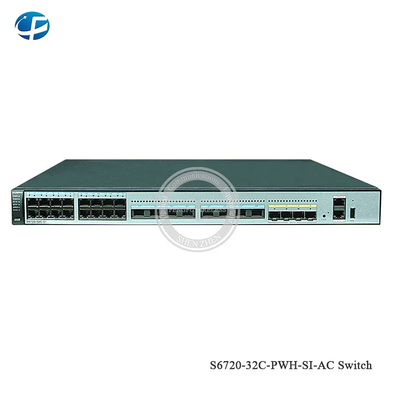 Ethernet коммутатор S6720-32C-PWH-SI-AC Hua wei высокой плотности, мульти-гигабитный 100 м/1 г/2,5 г/5 г/10 г порты доступа слой 3 SFP 10G коммутатор