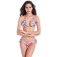 2017 новый sexy bikinis swimsuit женщин с низкой талией купальники плавать Холтер Push Up Бикини Установить Купальники S, чтобы 4XL размер
