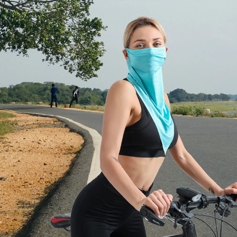 Велосипедная маска для лица, дышащая защита от пыли, Ветрозащитная маска велосипедиста, спортивный шарф, УФ-защита, Пешие прогулки, бег, кемпинг, велосипедная маска