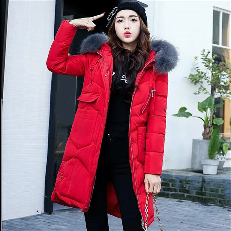 Filles Épais rouge Mode M 2018 Femmes rose Chaud Down De Noir ardoisé Style D'hiver Capuchon Grands Veste Survêtement 3xl Long Green Manteau À Parka Chantiers Élégant bleu Nouvelle Collar Fur Gray Coton gris army red zzwq1Axa6