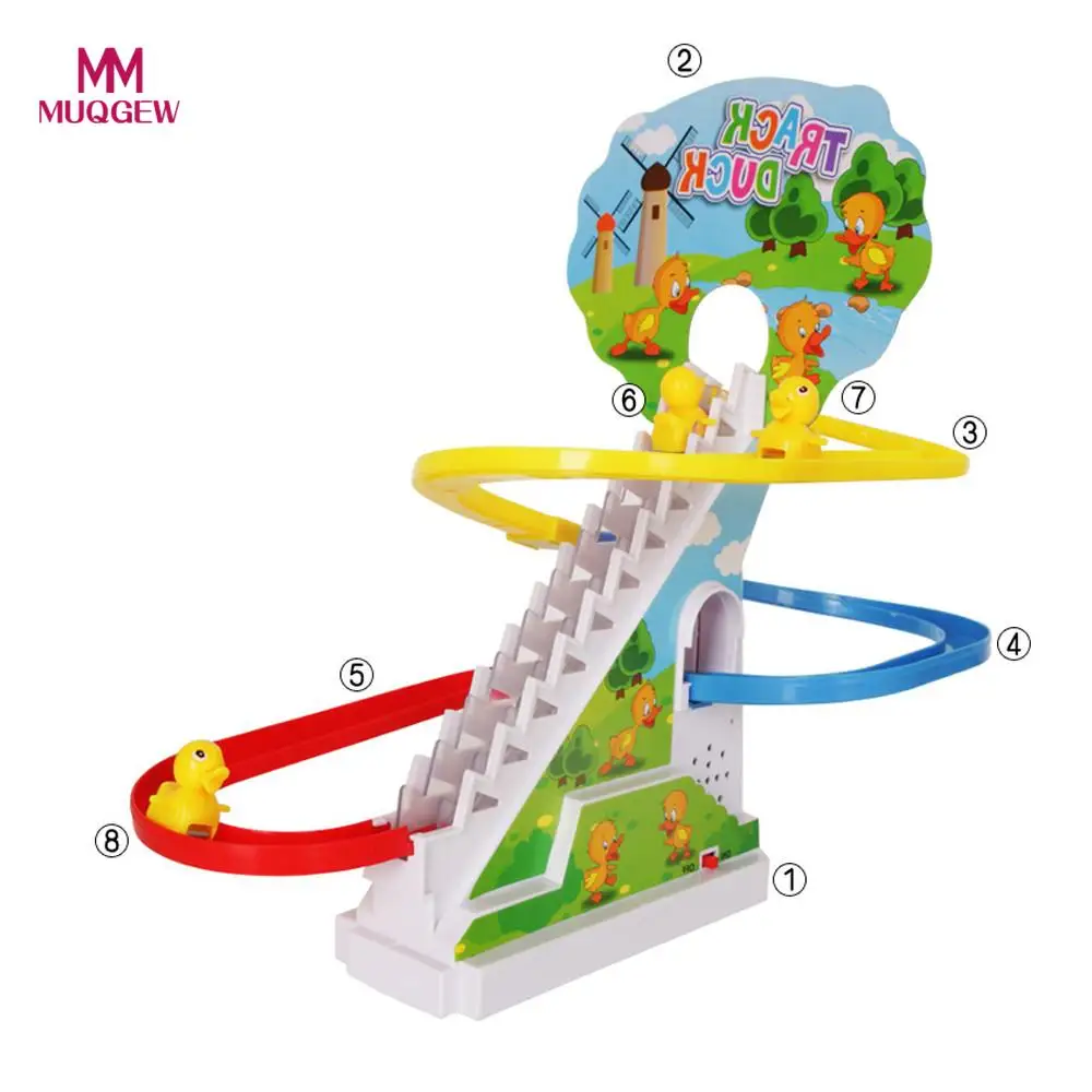 MUQGEW Runaway Blocks Yellow Duck Electric Light Music Amusement