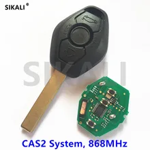 Sikali controle remoto automotivo, controle chave para bmw 3/5 series 868mhz com ID46-7945/7953 chip hu92 blade