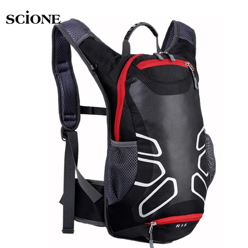 Outdoor Sports Bicycle Riding Bags Waterproof Nylon Patchwork Backpack